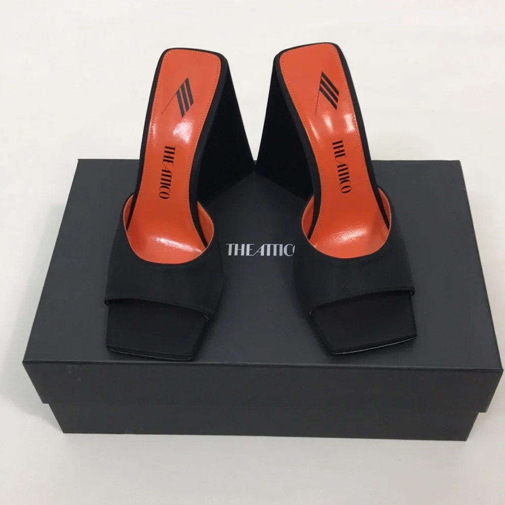 NWT THE ATTICO Black Devon Sandals - Picture 3 of 10